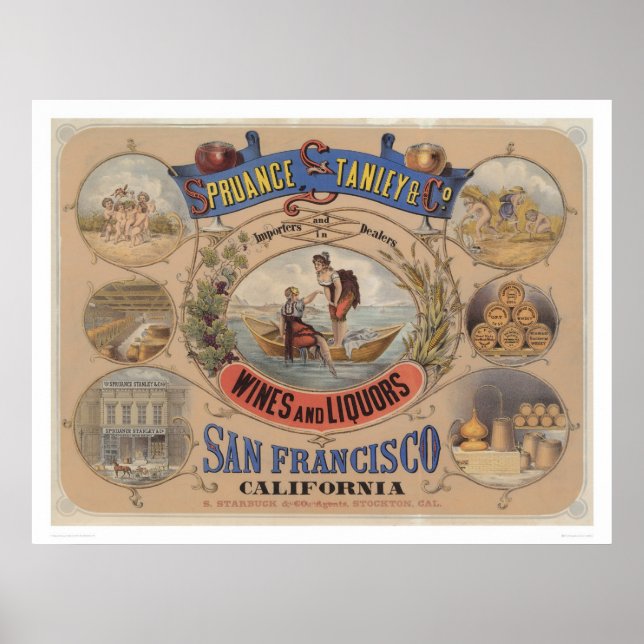 Spruance Stanley & Co., Wines & Liquors, SF (1305) Poster (Vorne)