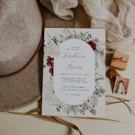 Spruce & Lace | Winter Florals Wedding Einladung