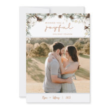 Spruce & Pine Cones Joyeuse Carte de Noël de Noël