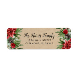 Spruce Pinecone und Poinsettia Kraft Papier