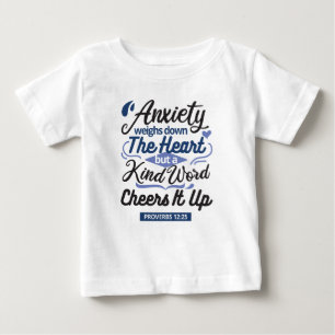 Sprüche 12,25 Bibelvers – Art mit freundlichen Wor Baby T-shirt