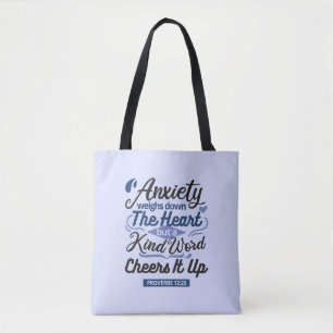 Sprüche 12,25 Bibelvers – Kind Word Art Tasche