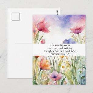 Sprüche 16:3 Lutherbibel Befiehl dem Herrn deine W Postkarte