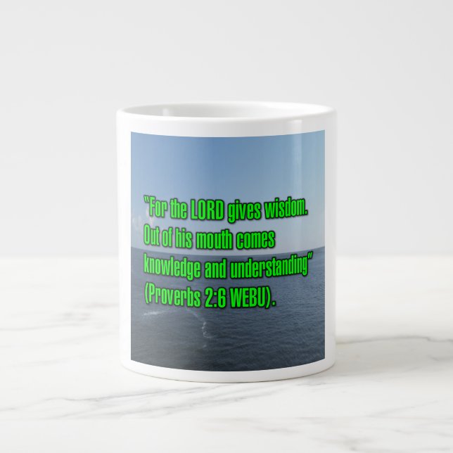 Sprüche 2:6 WEBU Mug Jumbo-Tasse (Vorderseite)