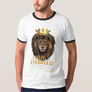 Sprüche 30:30 KJV Bibel Schrift Männer Ringer T-Shirt