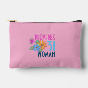 SPRÜCHE 31 Frau Floral Christlicher Glaube  Zubehörtasche