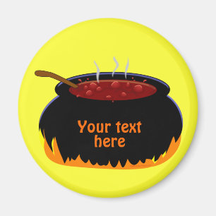 Sprudelnder Hexe-Kessel-Spaß Halloween Magnet