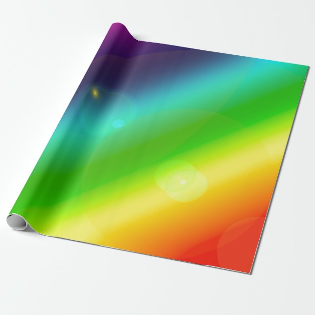 Sprudelnder Regenbogen Geschenkpapier (Ungerollt)