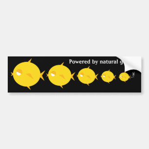 Sprudelt das BlowFish_Powered durch Erdgas Autoaufkleber