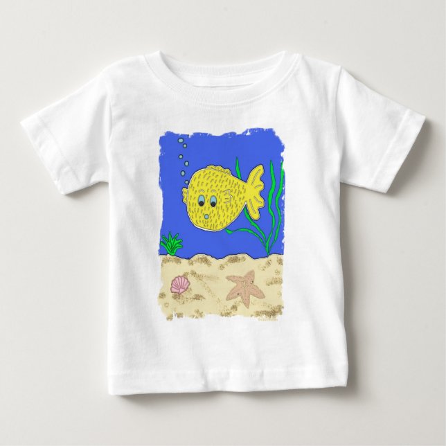 Sprudelt der Blowfish Baby T-shirt (Vorderseite)