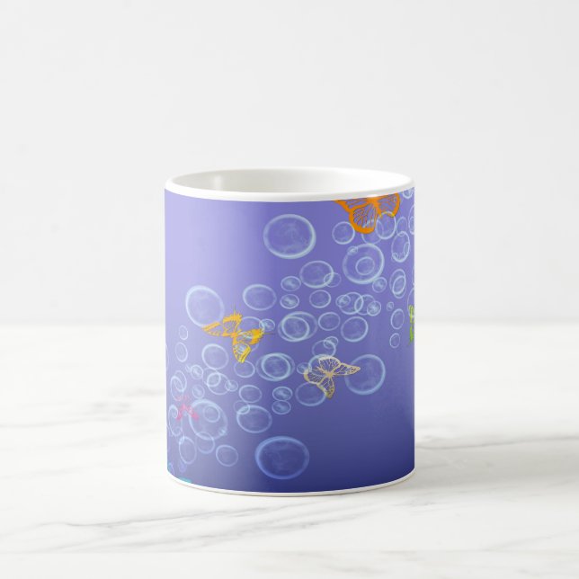 Sprudelt n-Schmetterlinge Kaffeetasse (Mittel)