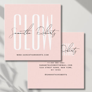 Sprühbraun-Glanz moderne Typografie Schriftart bla Quadratische Visitenkarte
