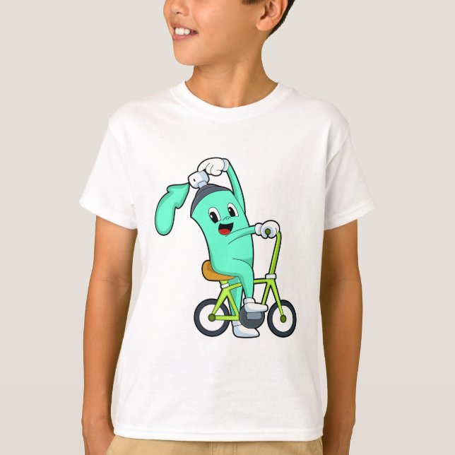 Sprühdose mit Fahrrad T-Shirt (Vorderseite)