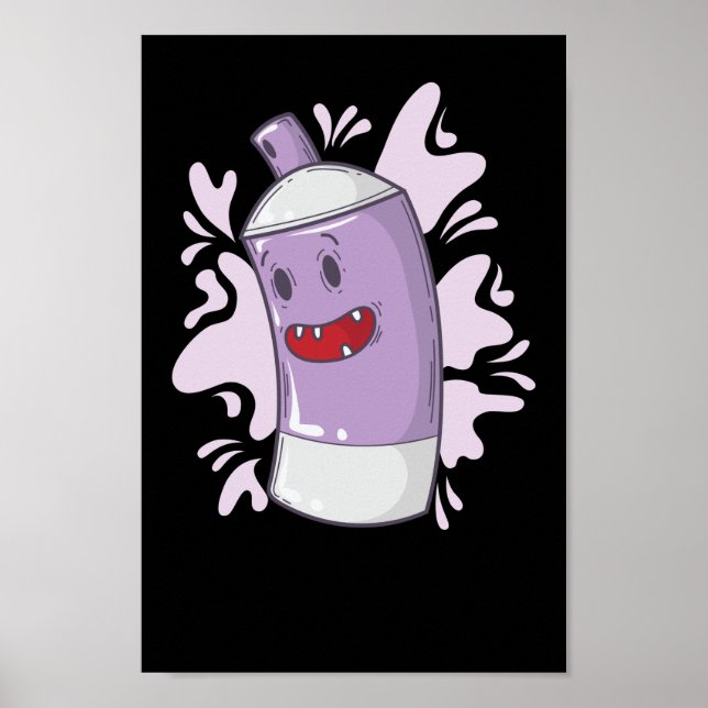 Sprühdose Streetart Style Graffiti Farbe Poster (Vorne)