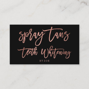 Sprühdosen Logo Zähne Rose Gold Typografie schwa Visitenkarte