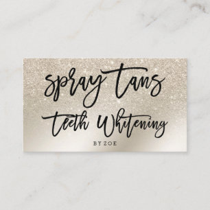 Sprühdosen Logo Zähne Typografie Perle Glitzer Visitenkarte