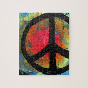 Sprühfarben-Kunst Regenbogen-Friedenszeichen-Maler