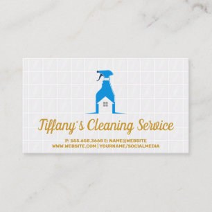 Sprühflaschensymbol Bath Tiles Business Card Visitenkarte