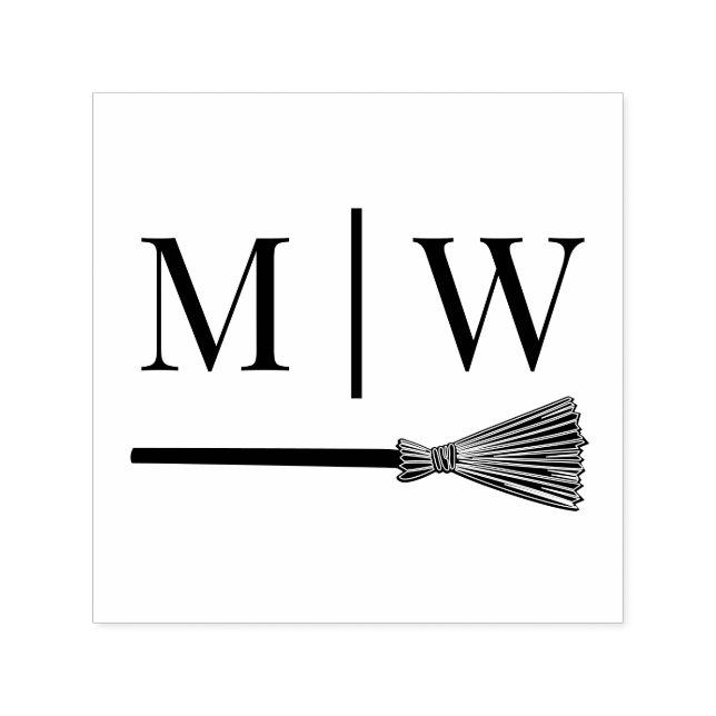 Sprung der Broom B Couple Wedding 2 Initial Monogr Permastempel (Design)