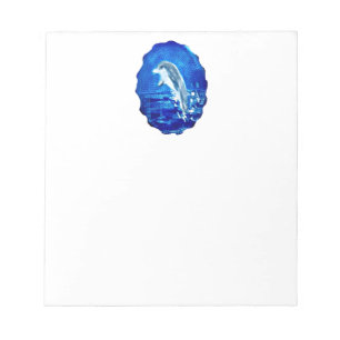 Sprung der Dolphin Blue Sea Notizblock