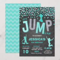 Sprung Geburtstag Einladung Jump Trampolin Party
