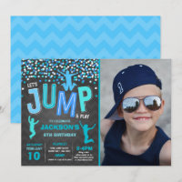Sprung Geburtstag Einladung Jump Trampolin Party