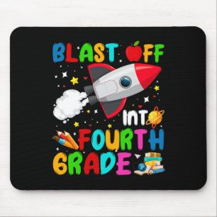 Sprung in den 4. Klasse der Rakete - Rückseite Mousepad