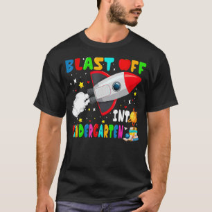 Sprung in den Kindergarten Rakete Weltraum T-Shirt