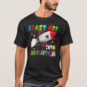 Sprung in den Kindergarten Rakete Weltraum T-Shirt
