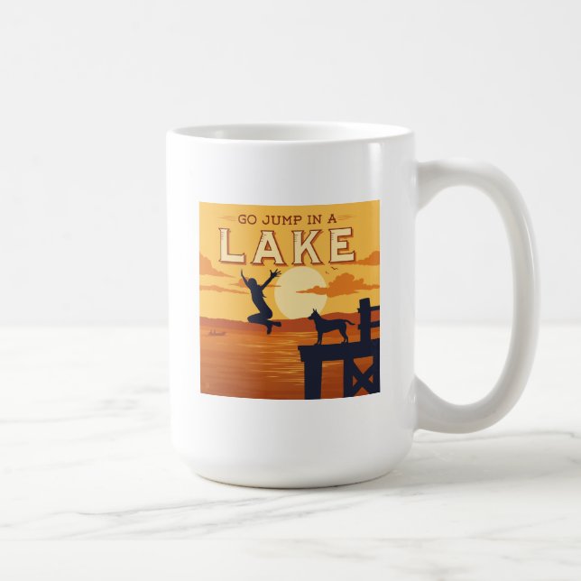 Sprung in den See Kaffeetasse (Rechts)