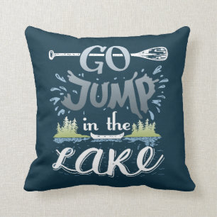Sprung in den See Kissen