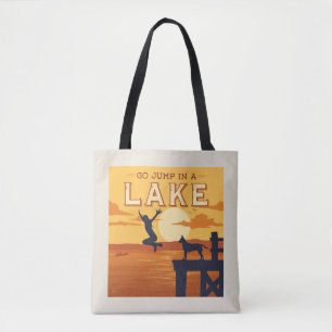 Sprung in den See Tasche