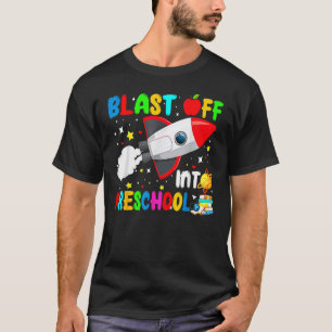 Sprung in die Vorschulrakete - Weltraum zurück T-Shirt
