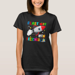 Sprung in die Vorschulrakete - Weltraum zurück T-Shirt