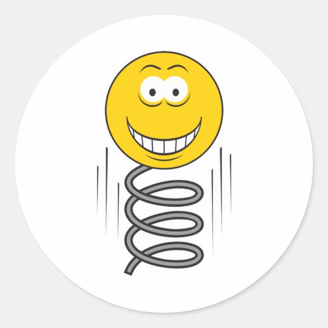 Sprungfeder Runder Aufkleber (Vorderseite)