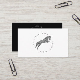 Sprungpferd | Scribble Horse | Gold Horse Visitenkarte
