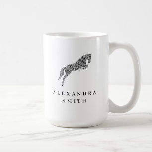 Sprungpferd Scribble Horse Pferdetrainer Kaffeetasse