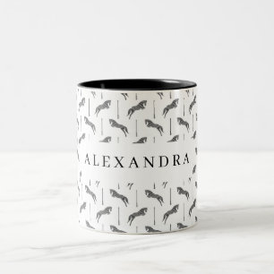 Sprungpferd   Scribble Horse   Pferdetrainer Zweifarbige Tasse