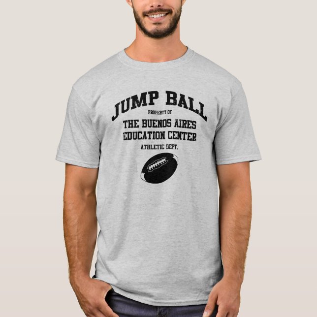 Sprungs-Ball-athletisches T-Shirt-Grau T-Shirt (Vorderseite)