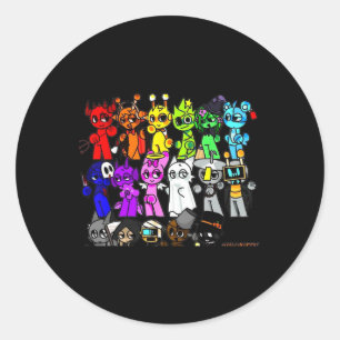Sprunky Happy Halloween Funbot Jevin Simon Pinki O Runder Aufkleber