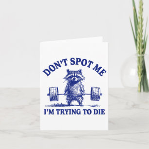Spt Spot me me ich versuche, lustige Raccoon Weigh Karte