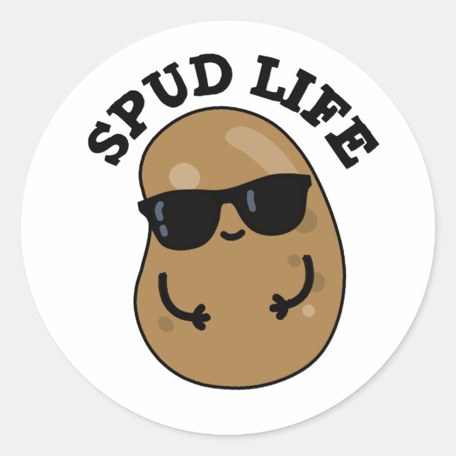 Spud Life Funny Potato Pub Runder Aufkleber (Vorderseite)
