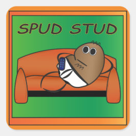 Spud-Sticker Quadratischer Aufkleber