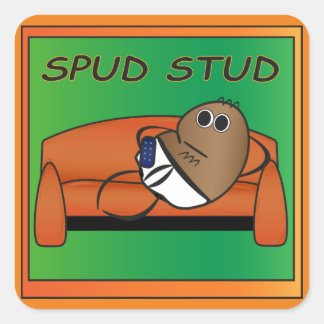 Spud-Sticker Quadratischer Aufkleber