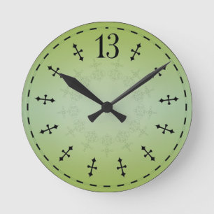Spuk 13. Stunden-Uhr Runde Wanduhr