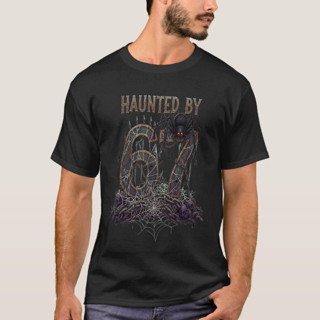 Spuk 67 Halloween T - Shirt - Riesenspinne (Vorderseite)