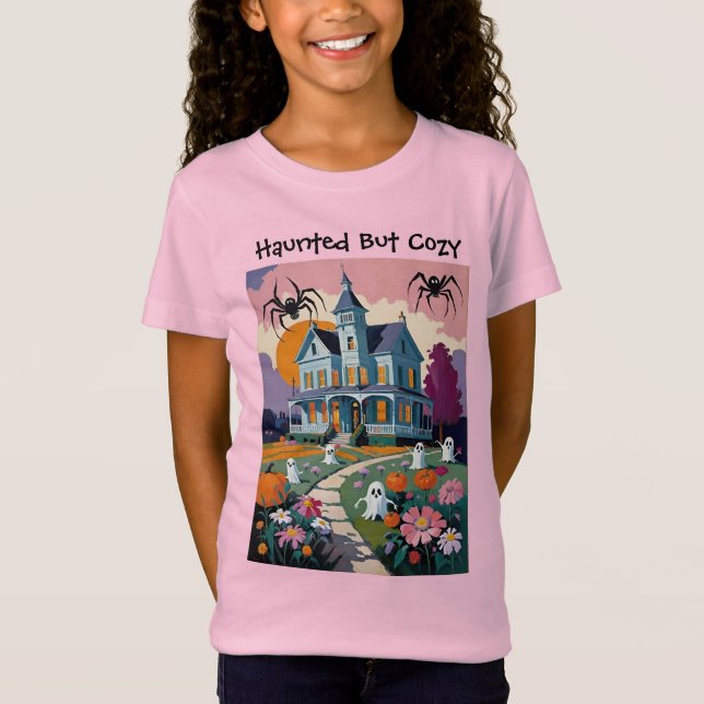 Spuk aber gemütliches Halloween Spuk Haus T-Shirt (Vorderseite)