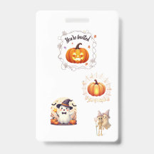 Spuk Abzeichen Halloween Einladung