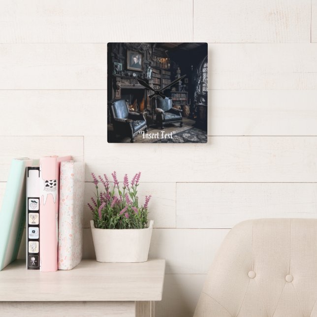 Spuk Archive Quadratische Wanduhr (Lesesaal)