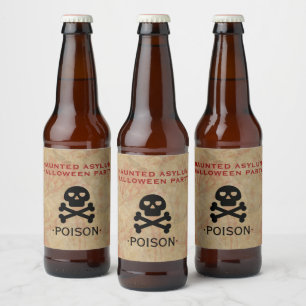 Spuk Asyl-Halloween-Party Gift Bierflaschenetikett